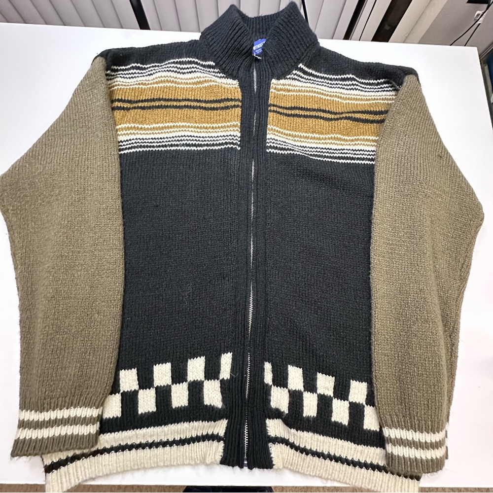 Without Walls Men's  XL Aztec knitted cardigan